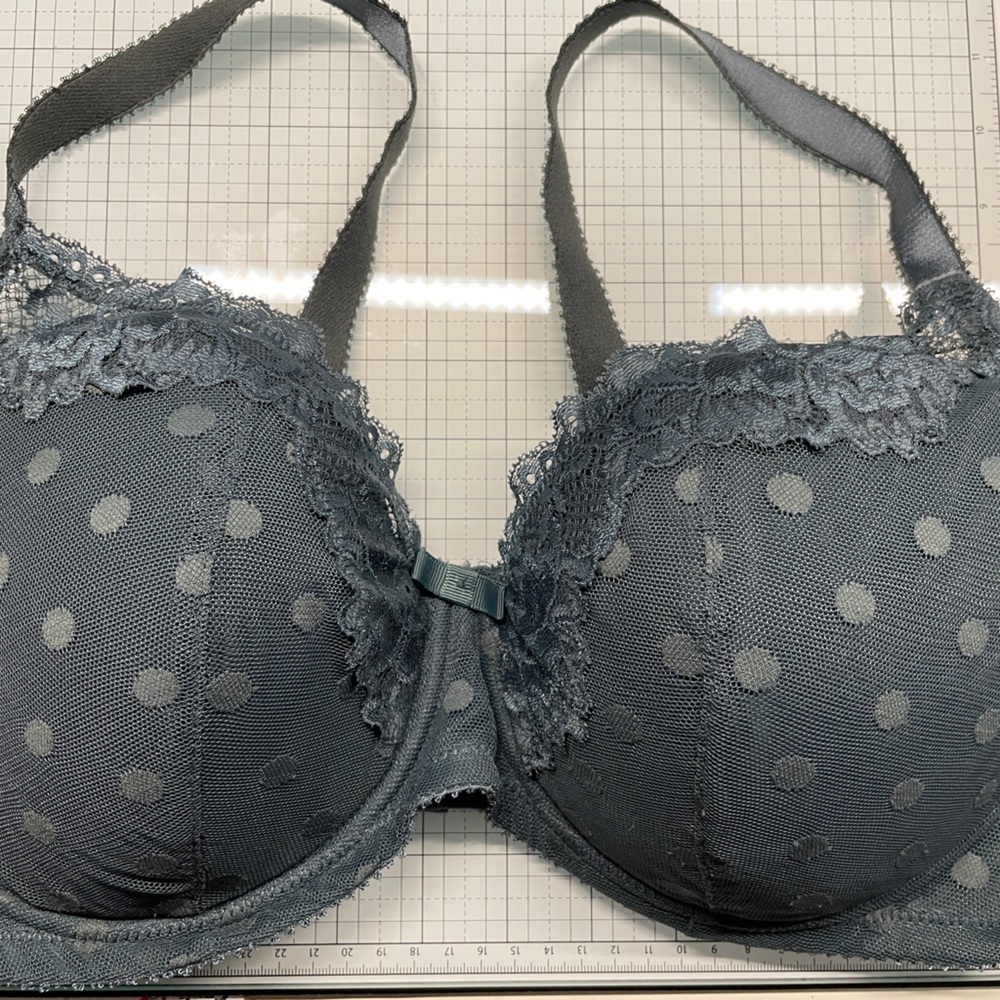 Adore Me Lace Polka Dot Lightly padded bra 36 DDD New without tags